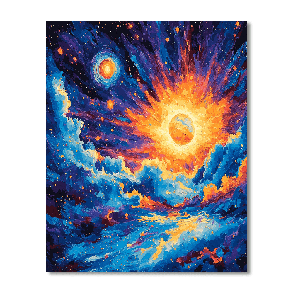 Edvard Munch Inspired Expressionist Cosmic Journey  Paint By Numbers Kits