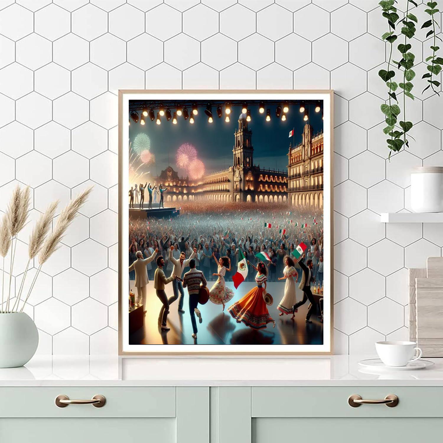 Dia De La Independencia - Mexico City Paint By Numbers