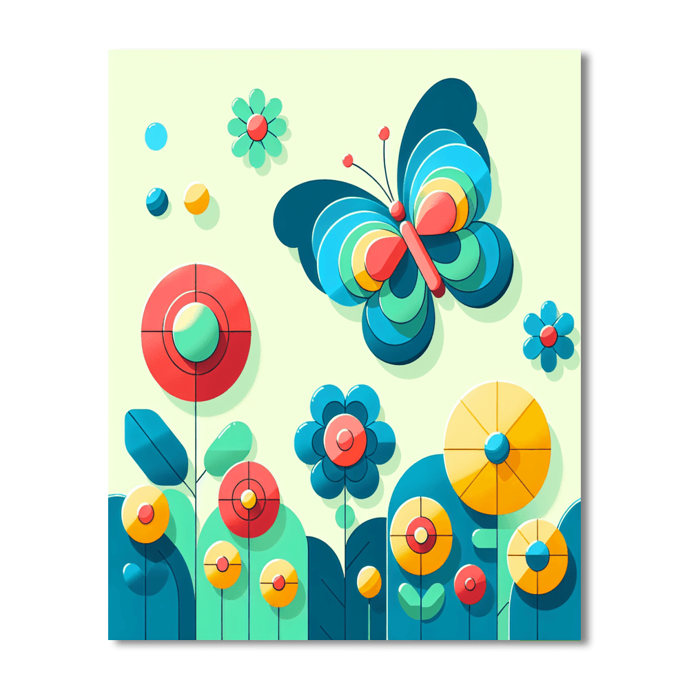 Brilliant Butterflies Number Painting