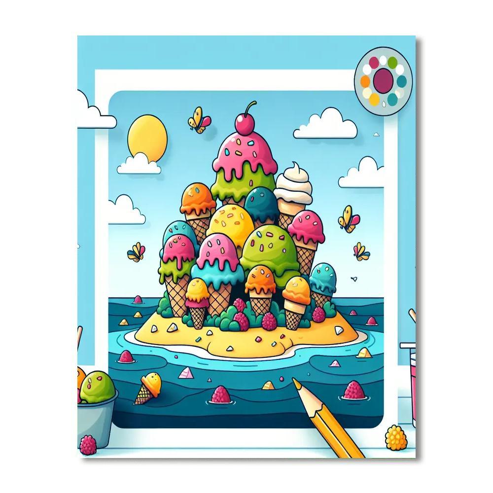 Ice Cream Island Numbered Painting Kits