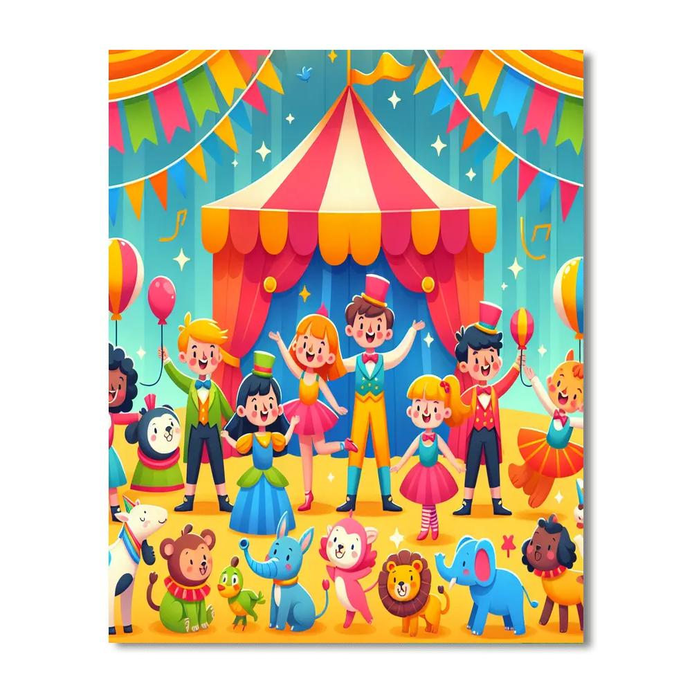 Circus Big Top Bash Paint By Numbers