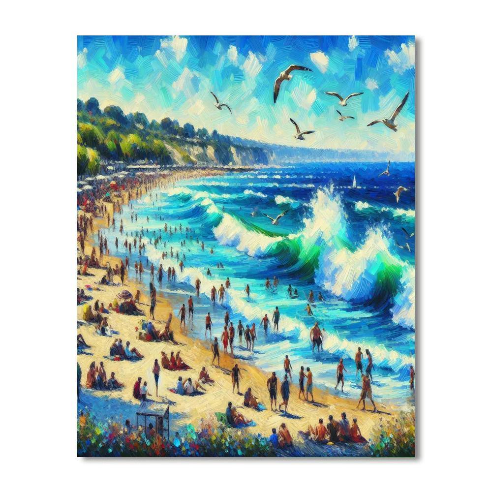 Vibrant Coastal Escapade Paint By Numbers Art