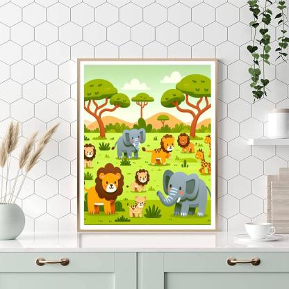 Majestic Safari Journey Paint By Numbers Kits