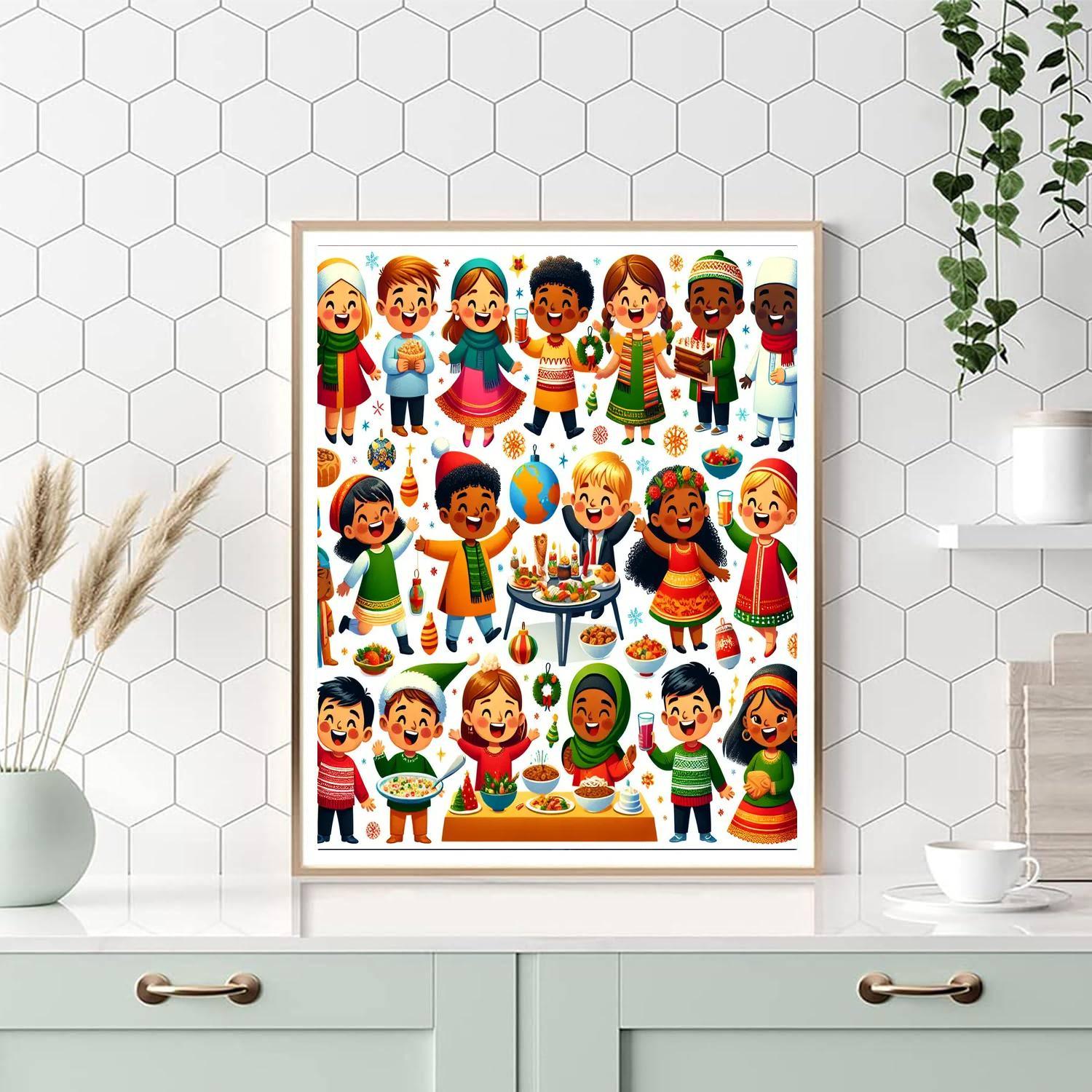 Vibrant Holiday Celebrations Painting By Numbers Kit