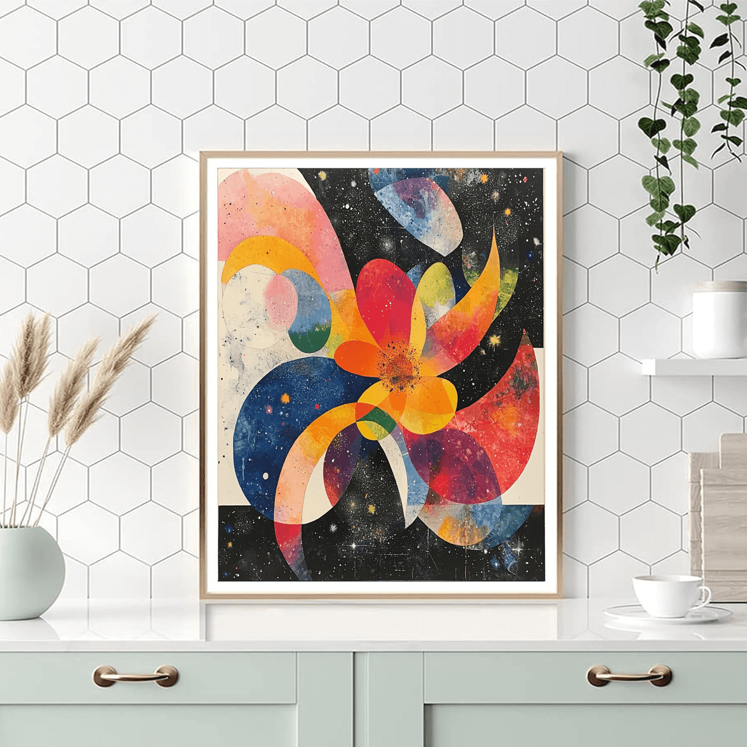 Joan Miró Inspired Cosmic Floral Dance  Paint By Numbers Art
