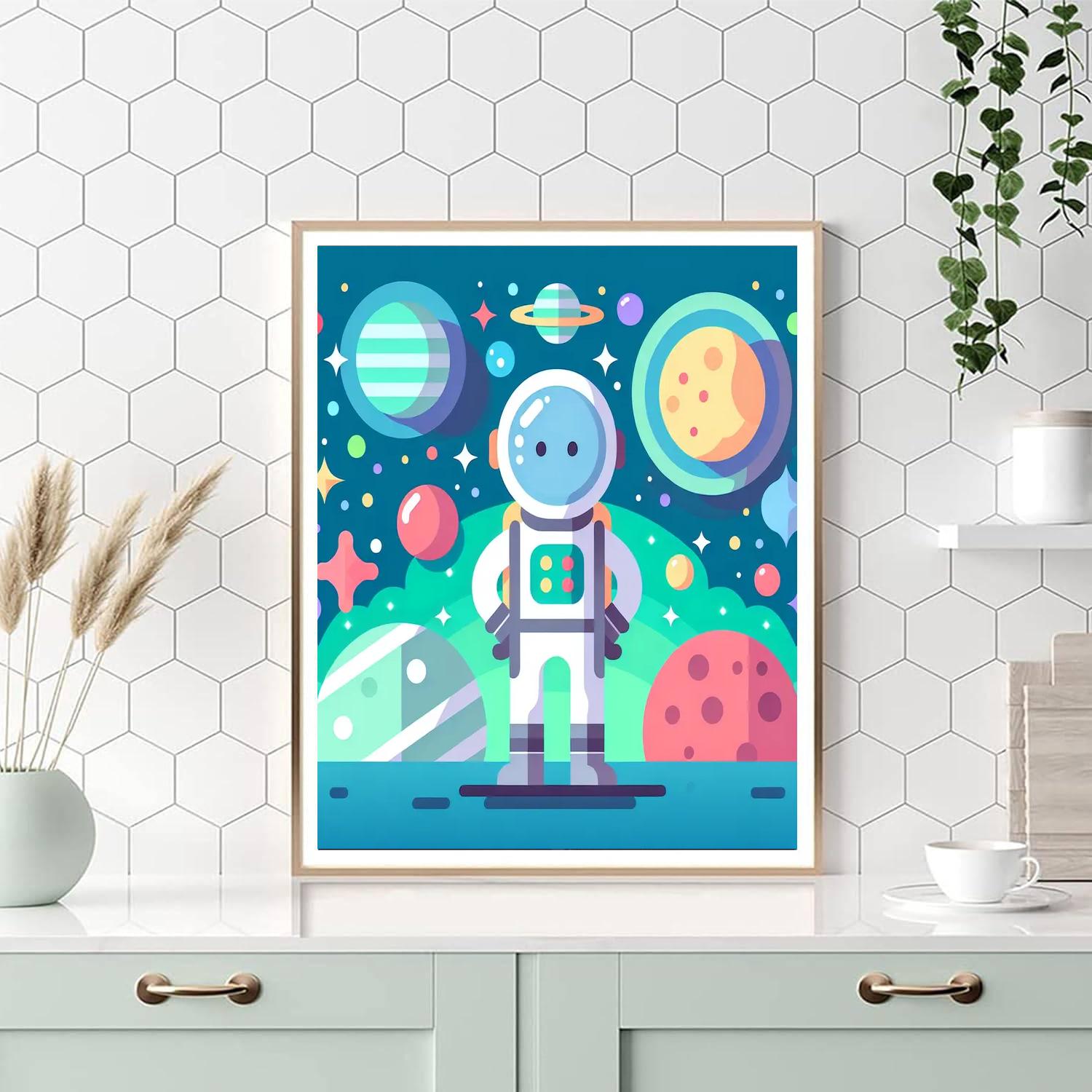Space Guardian Adventure Paint By Numbers Art
