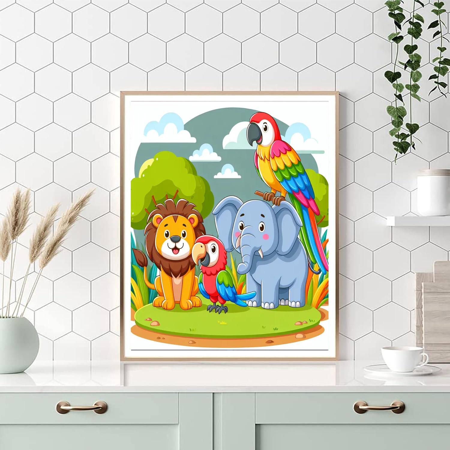 Jungle Friends Safari Adventure Paint By Number