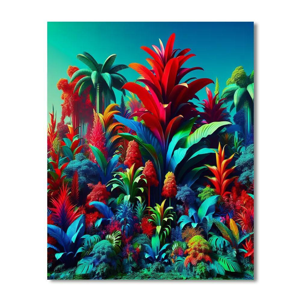 Eccentric Botanical Burst Painting By Numbers Kit