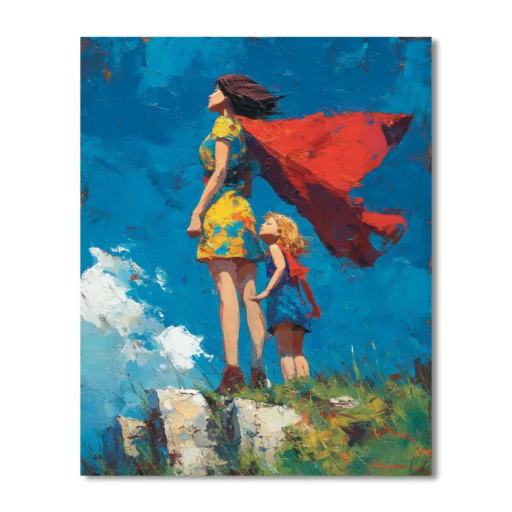 My Hero, My Mom Number Painting