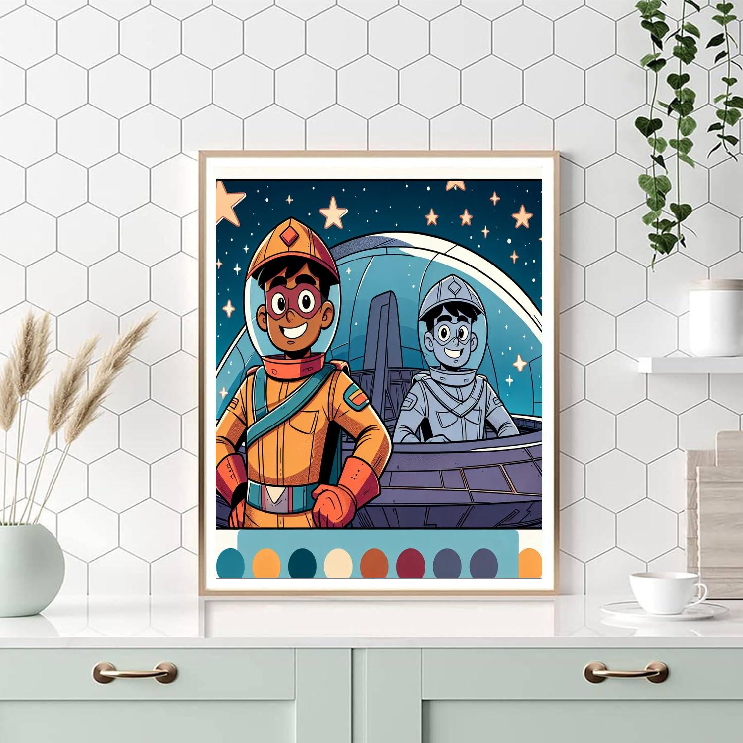 Space Ranger Exploration Painting Number Kit
