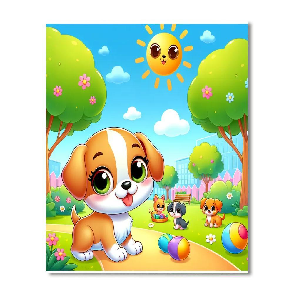 Puppy Adventure Paint By Color