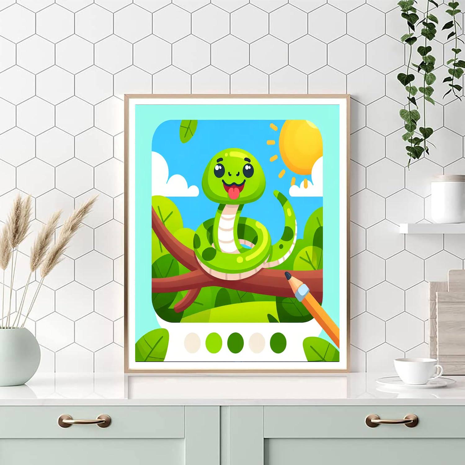 Silly Snake Painting By Numbers Kit