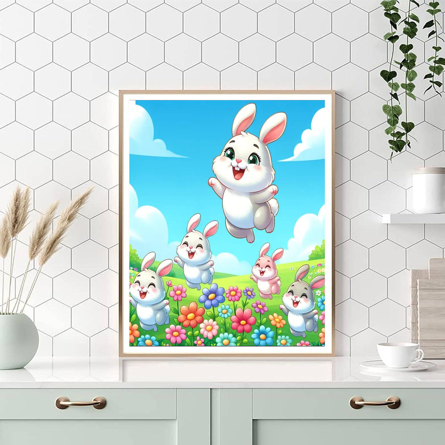 Hopping Into Spring Painting Number Kit
