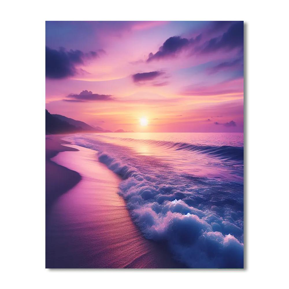 Elegant Twilight Beach Paint By Numbers