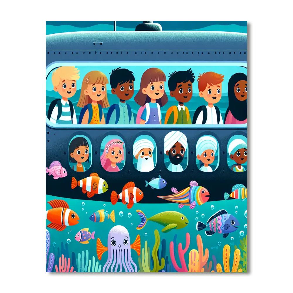 Fascinating Undersea Expedition DIY Paint By Numbers