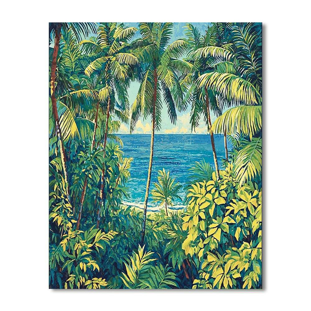 Georges Seurat Inspired Tropical Zephyr Rhythm  Numbered Painting Kits
