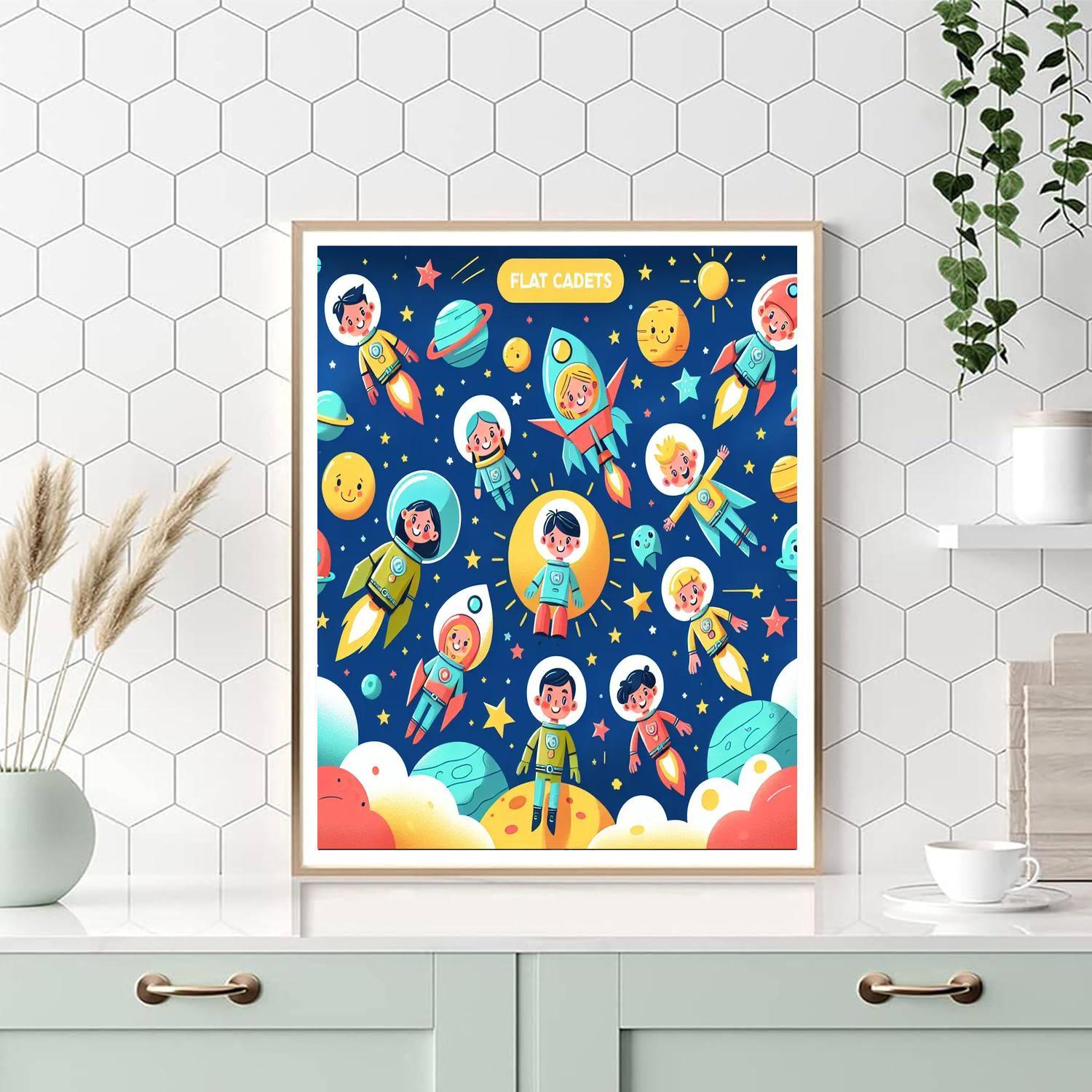 Starry Space Cadets Painting By Numbers Kit