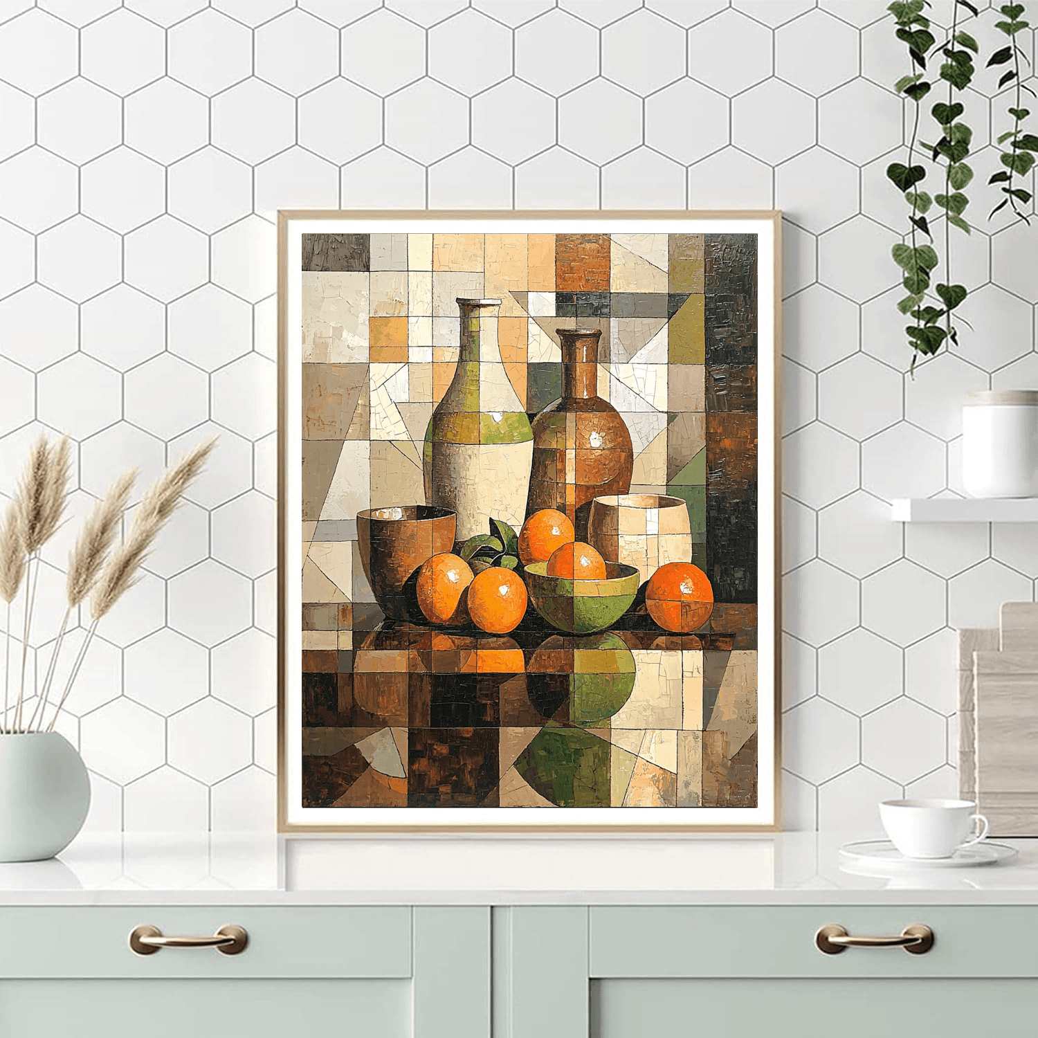 Georges Braque Inspired Cubist Feast  Paint By Numbers