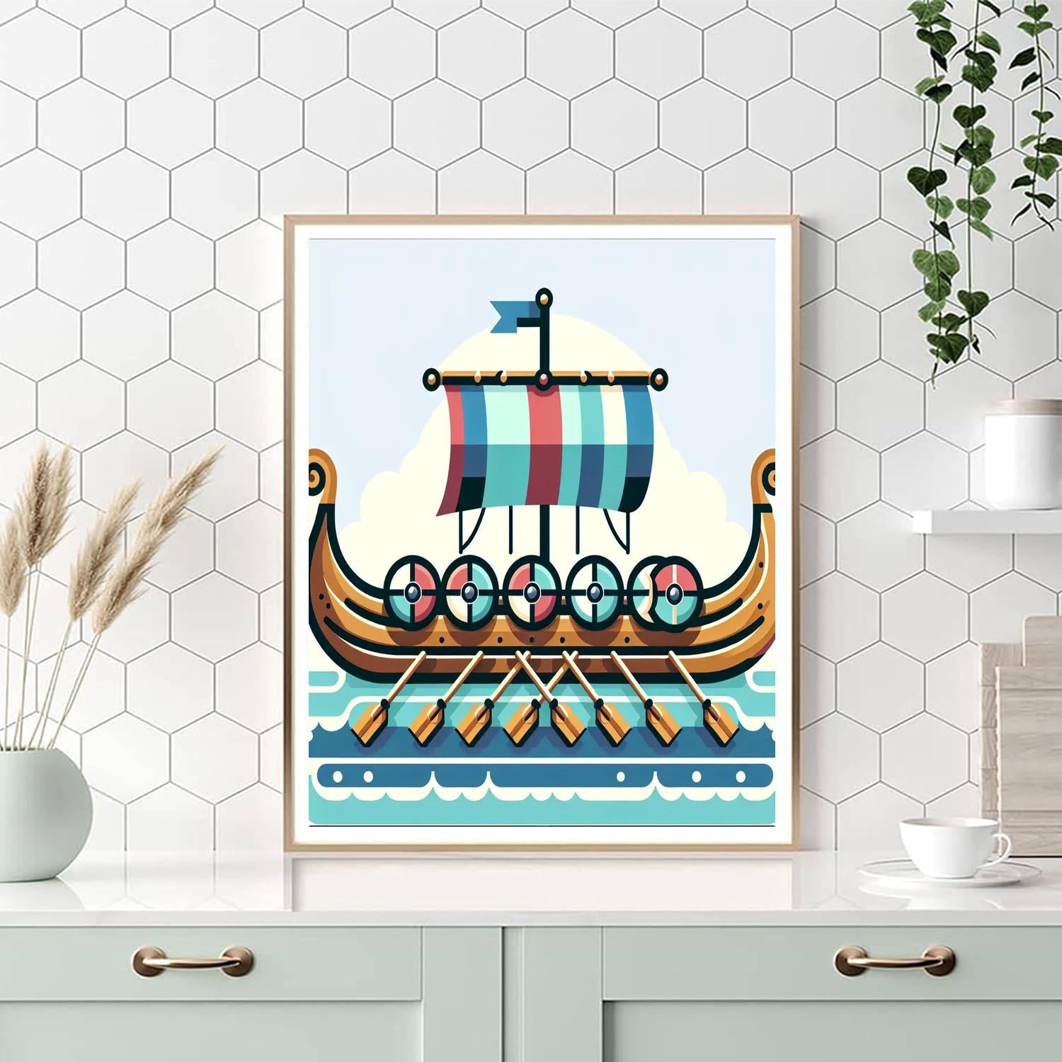 Viking Longship Voyage Numbered Painting Kits