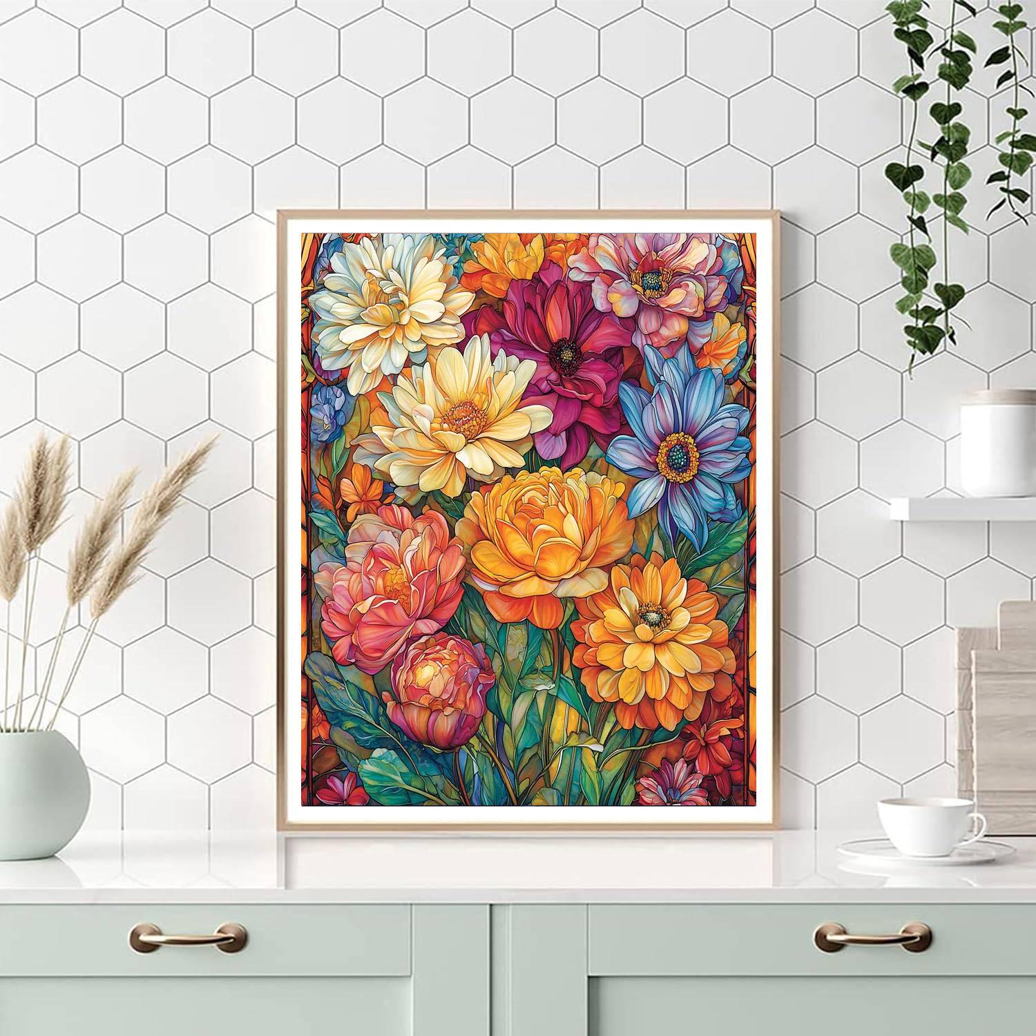 Alphonse Mucha Inspired The Flow Of Seasons  Painting Number Kit