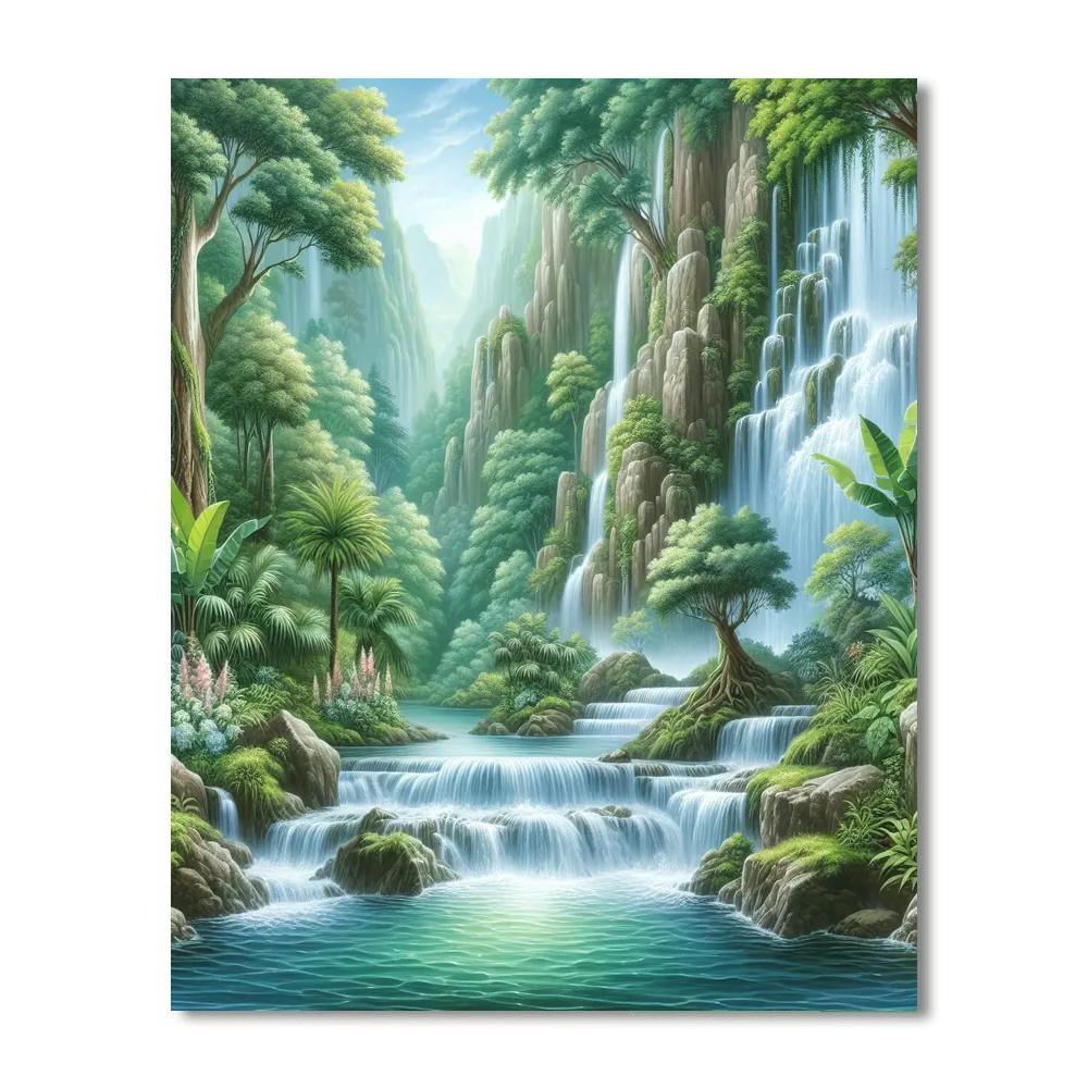 Mystical Waterfall Enclave DIY Paint By Numbers