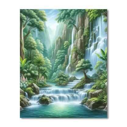 Mystical Waterfall Enclave DIY Paint By Numbers