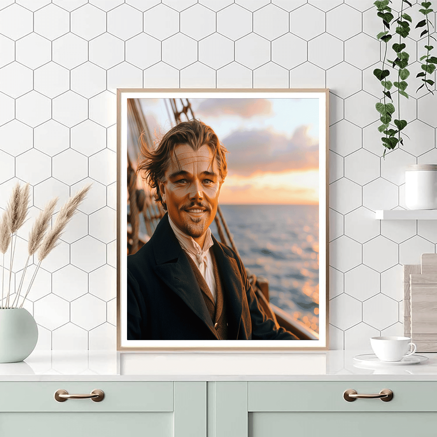 Leonardo Dicaprio: Navigating Dreams In Titanic Waters Paint By Color
