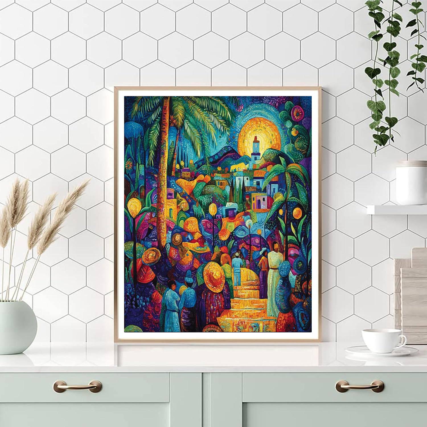Diego Rivera Inspired Dynamic Cultural Expressions  Number Painting
