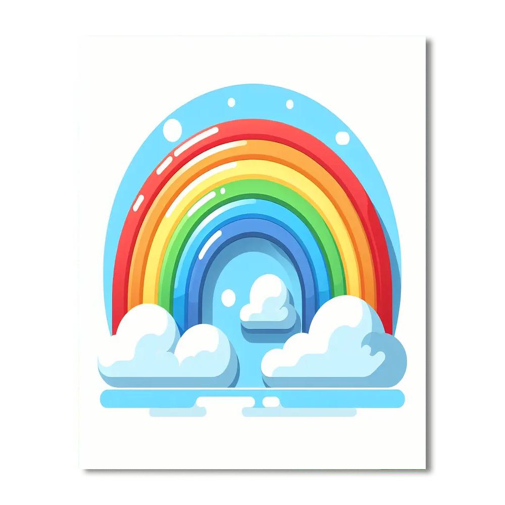 Magical Rainbow World Painting By Numbers Kit