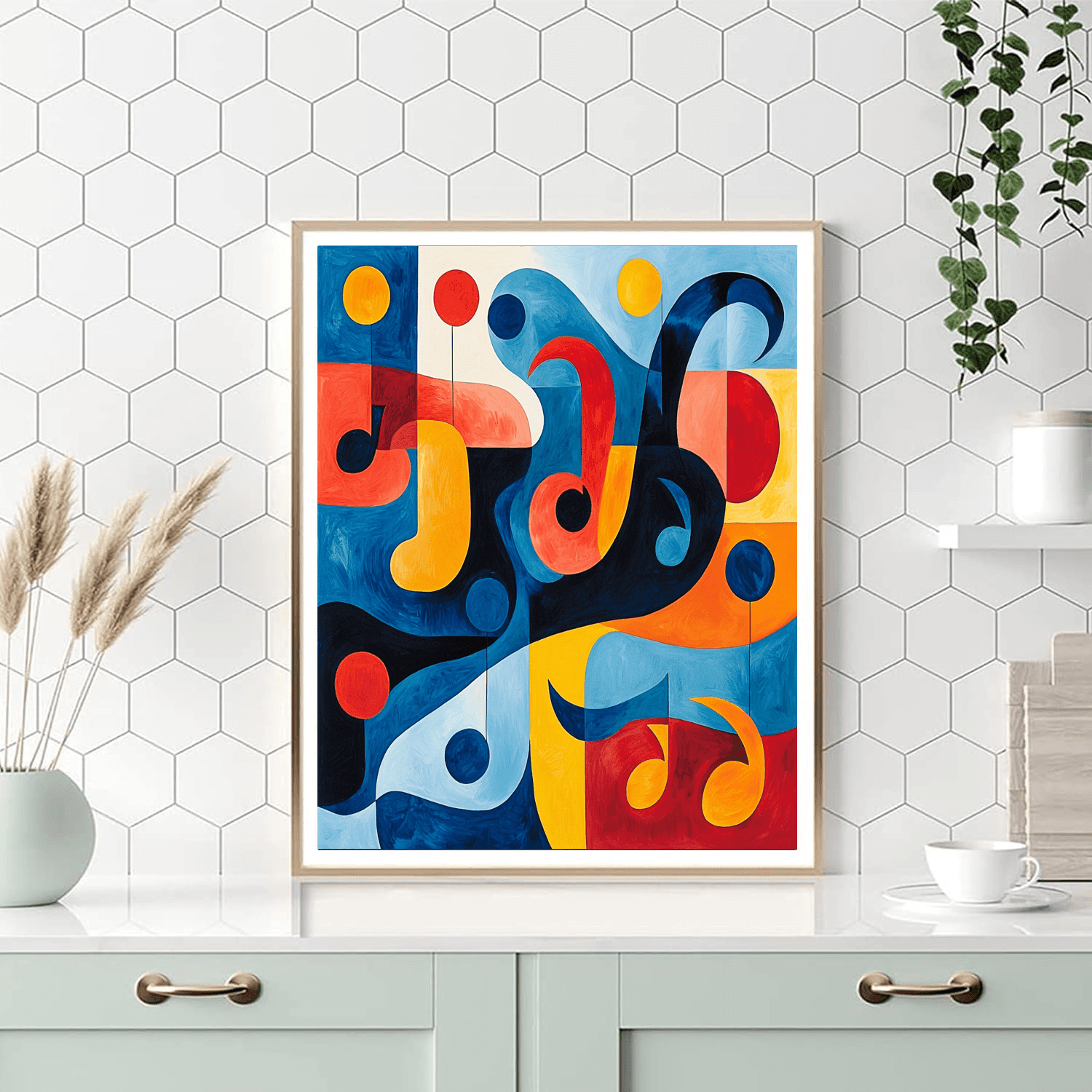 Henri Matisse Inspired Colorful Music Notes  Paint By Numbers Art