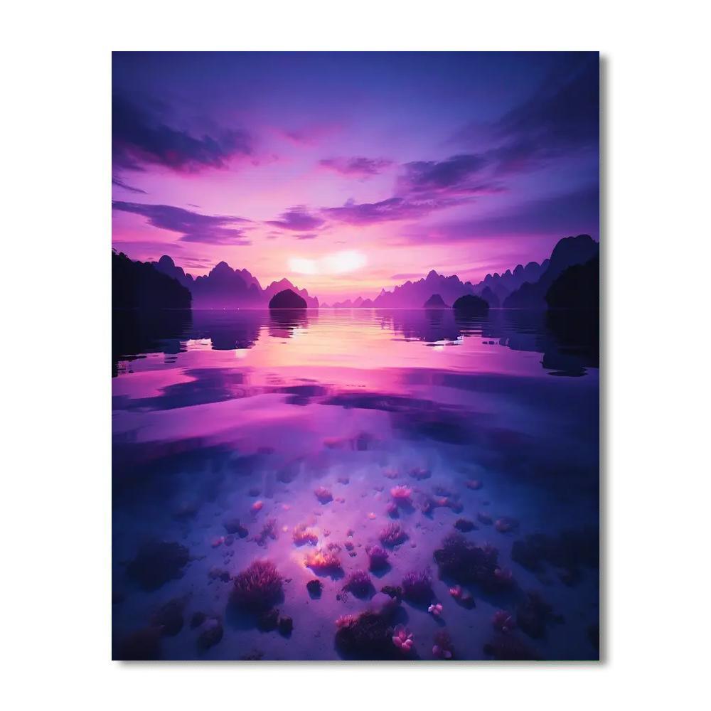 Ethereal Twilight Lagoon Paint By Numbers Art