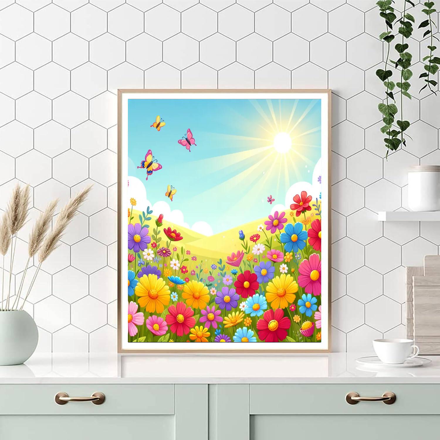 Wildflower Field Painting By Numbers Kit