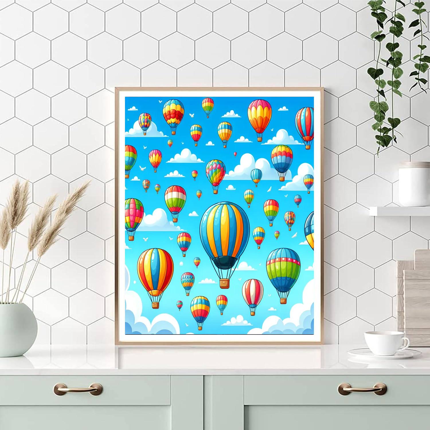 Fantasy Balloon Voyage DIY Paint By Numbers