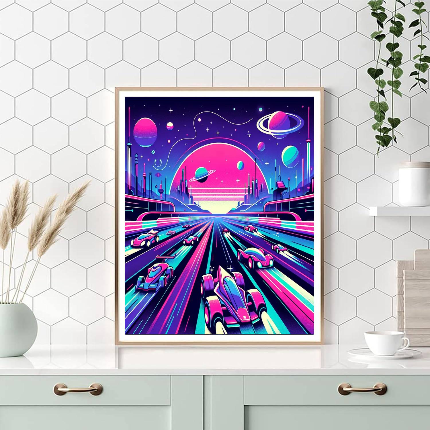 Galactic Race Track Paint By Color