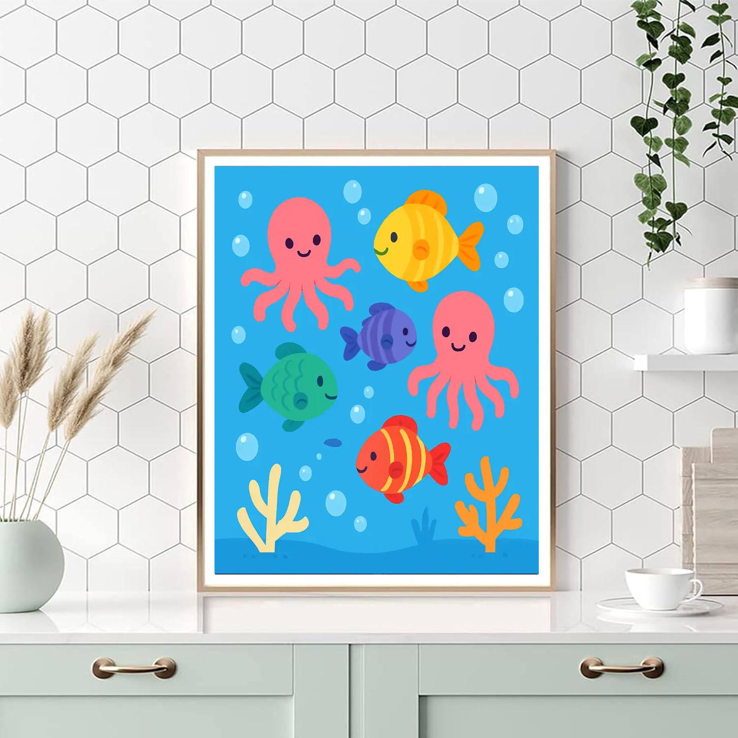 Underwater Bubble Adventure Paint By Numbers Kits