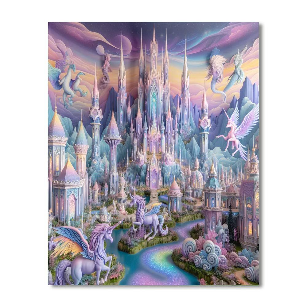Fantasy Kingdom Vista Paint By Numbers