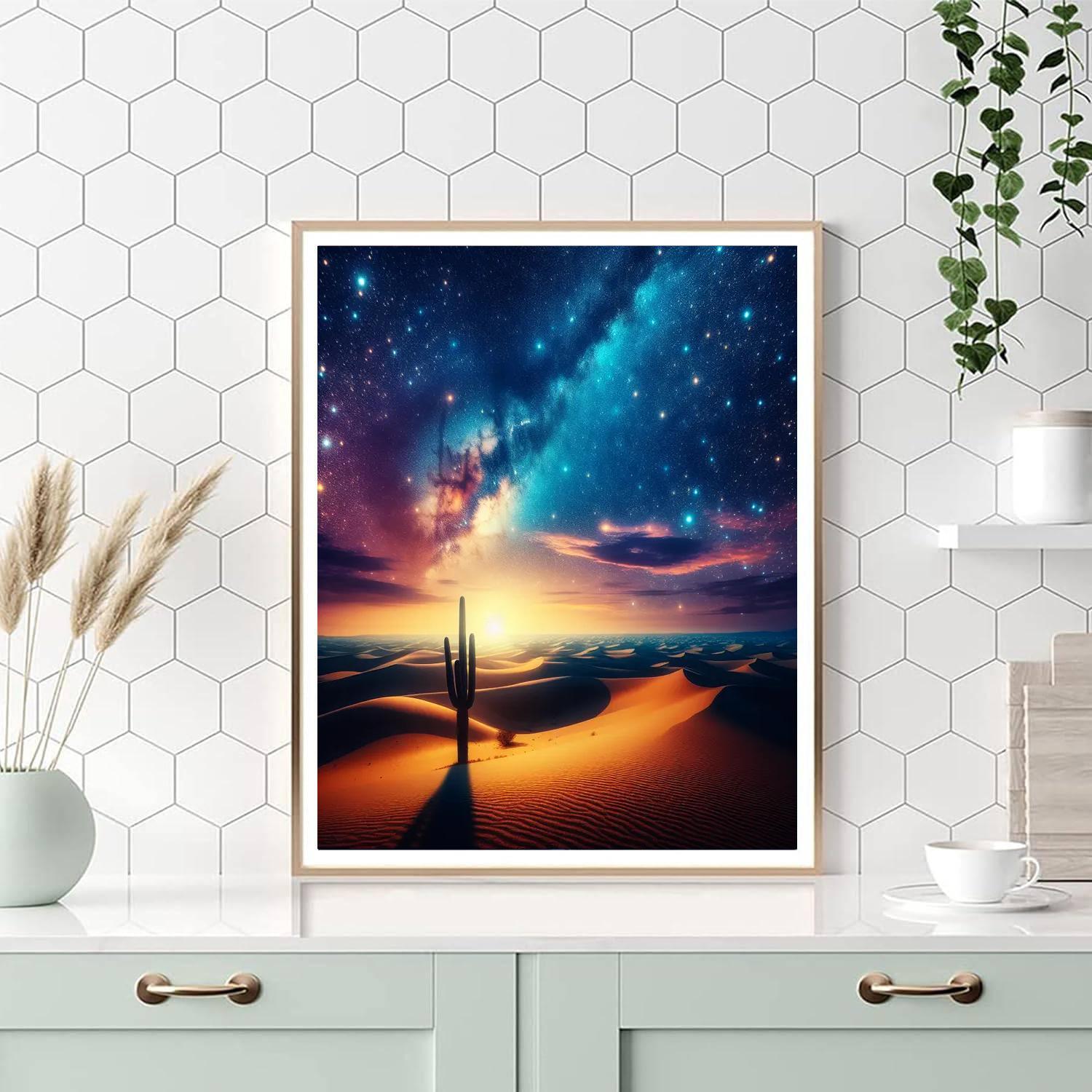 Starlit Desert Wanderer Paint By Numbers Art