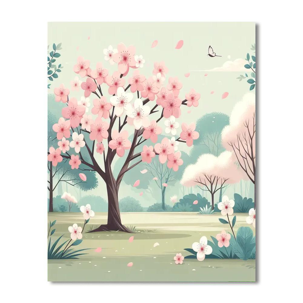 Cherry Blossom Dreamland Numbered Painting Kits
