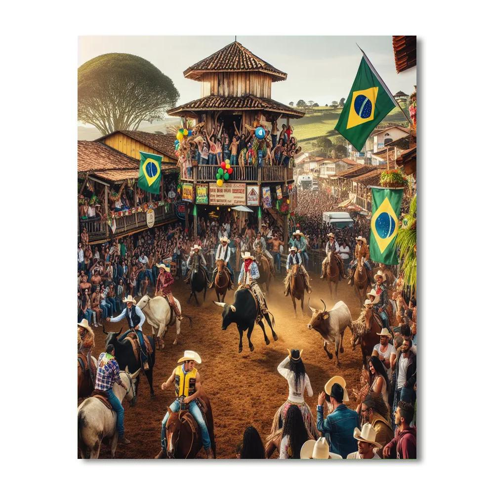 Festa Do Peão - Brazil Painting Number Kit