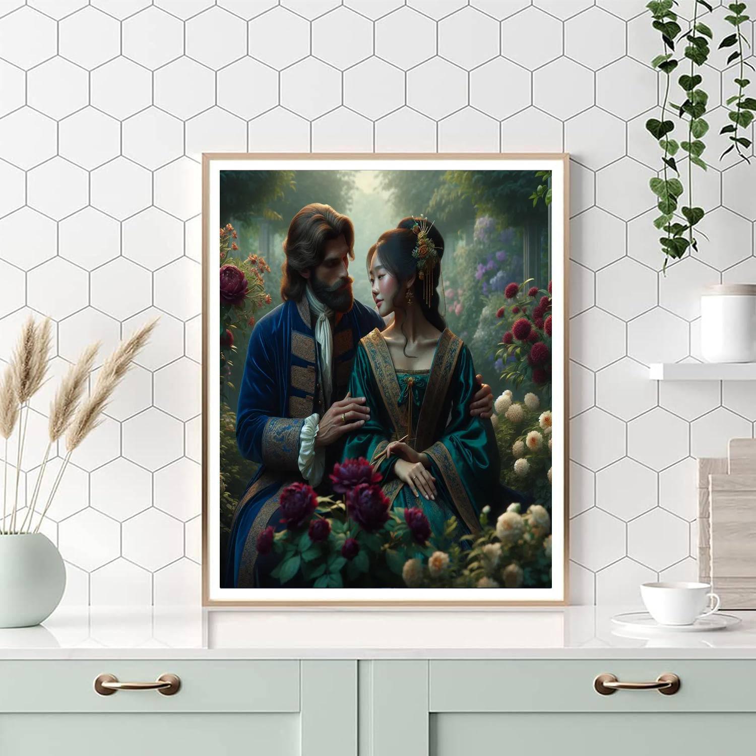 Charming Historical Romance Painting Number Kit