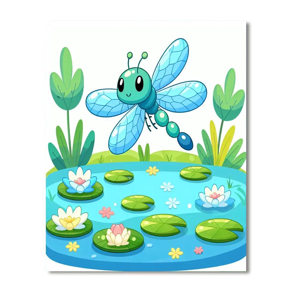 Colorful Dragonfly Paint By Numbers