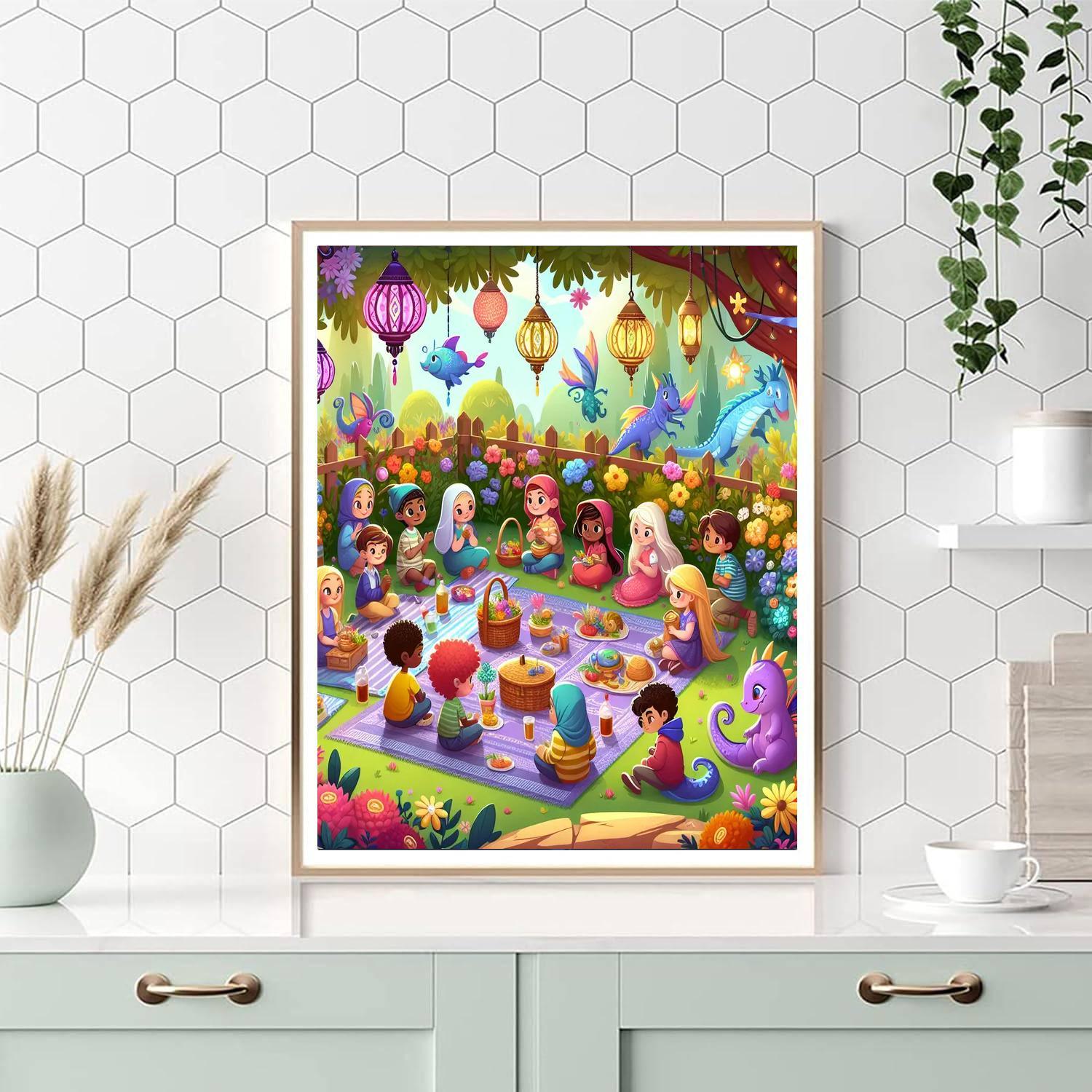 Mystical Garden Gathering Painting Number Kit
