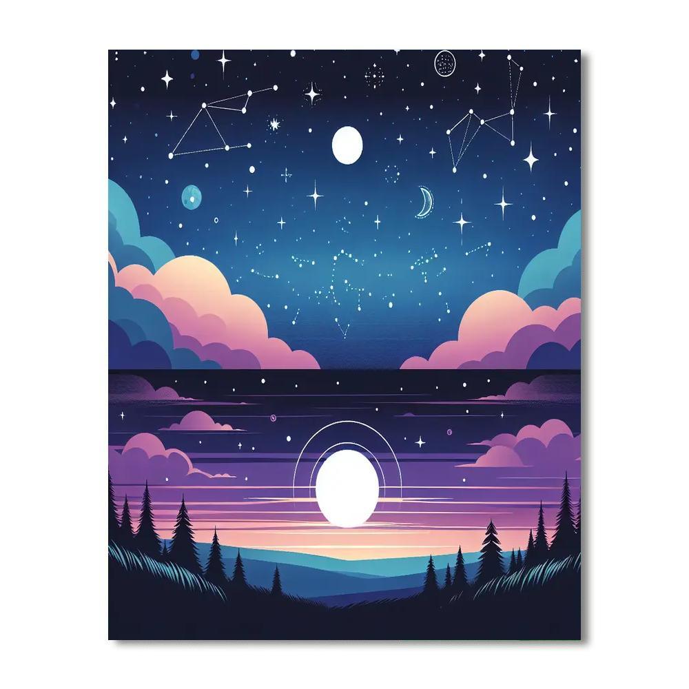 Under The Stars Night Sky Painting By Numbers Kit