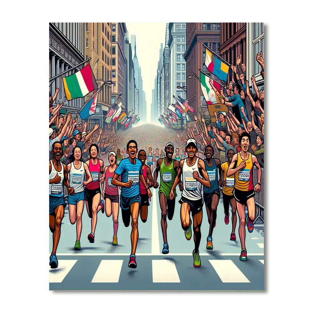 Boston Marathon - United States Number Painting