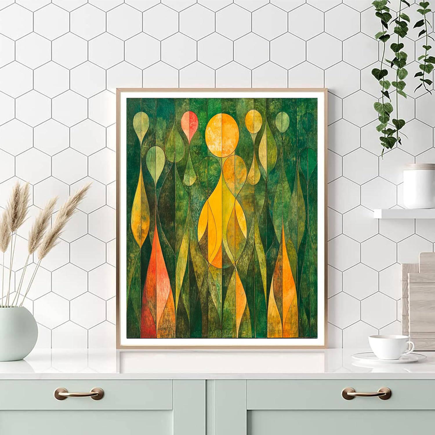 Paul Klee Inspired Chromatic Forests  Numbered Painting Kits