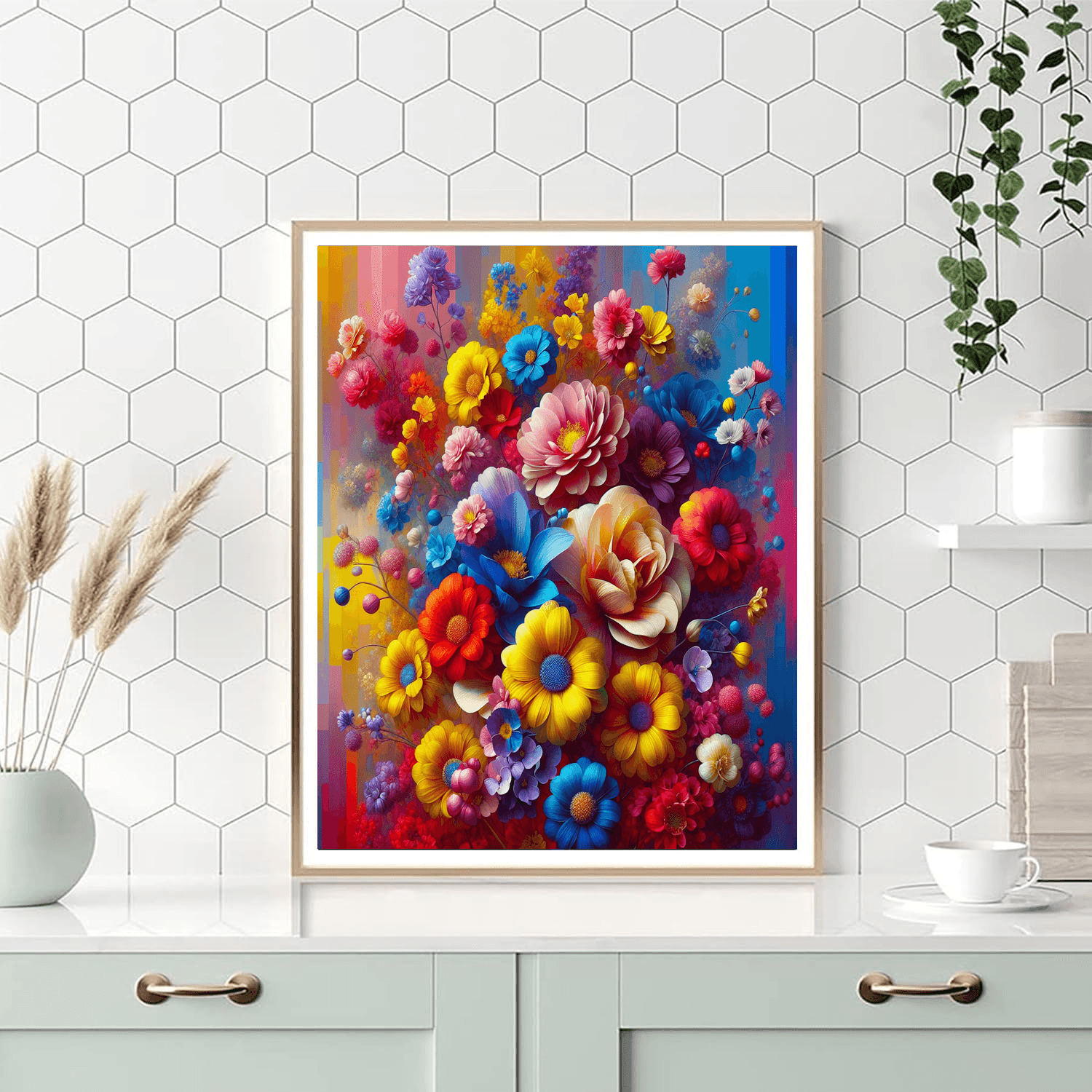 Vibrant Floral Harmony Paint By Numbers