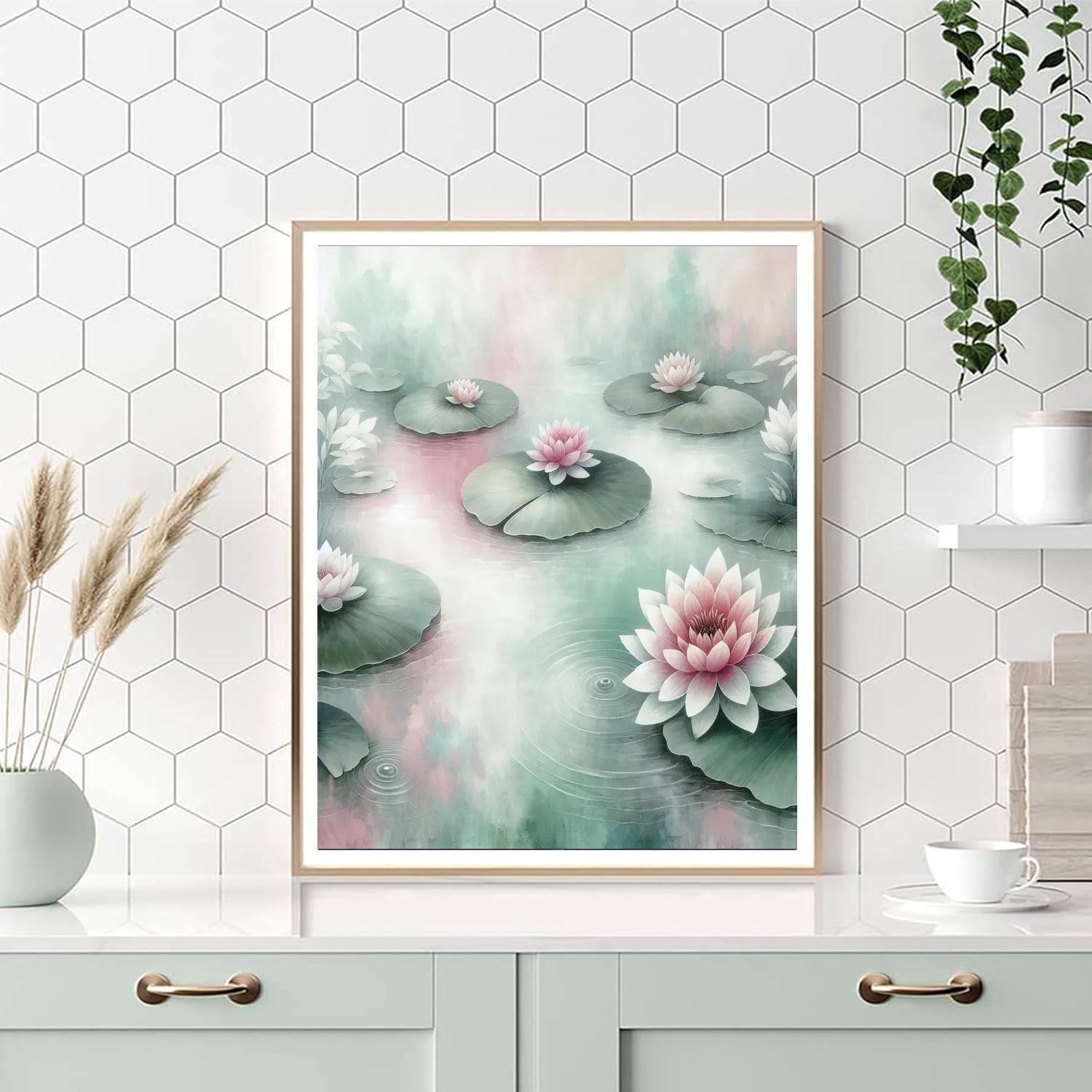 Ethereal Water Lily Oasis Paint By Color