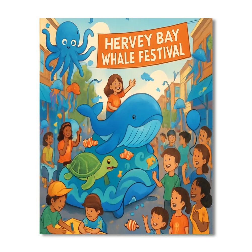 Harvey Bay Whale Festival Painting Number Kit