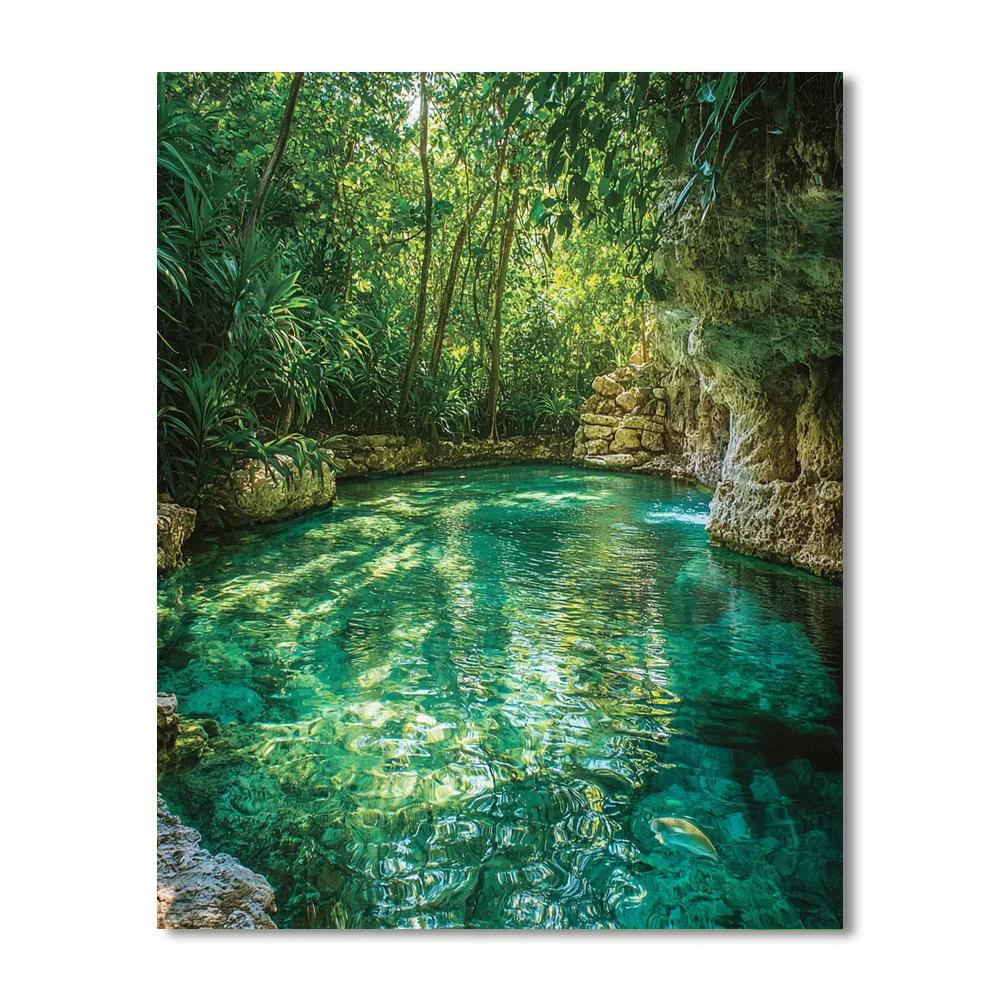 Cenotes Of Yucatan - Mexico DIY Paint By Numbers