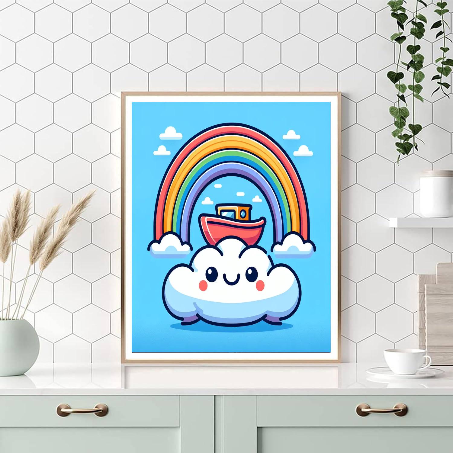 Sailing On A Rainbow DIY Paint By Numbers